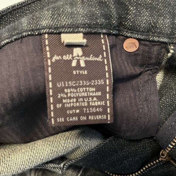 7FAM Dojo Jeans Size 28 Black Flare Diamond Rhinestone - Picture 13 of 16